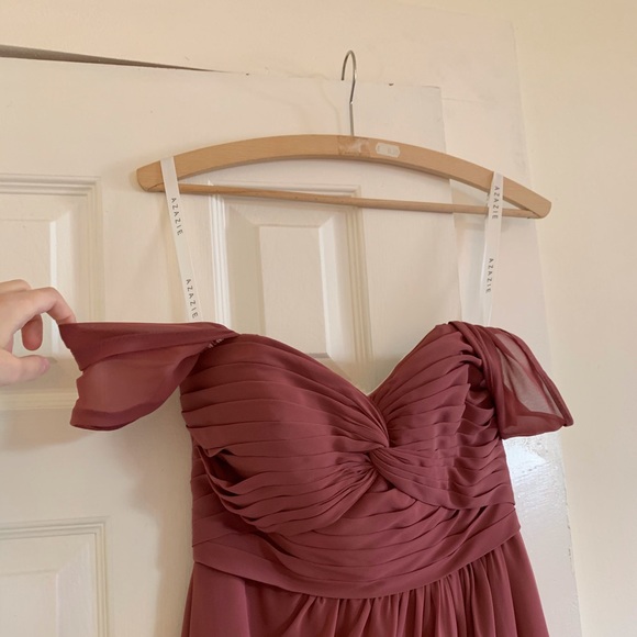 Azazie Millie dress in desert rose custom size - Picture 2 of 4